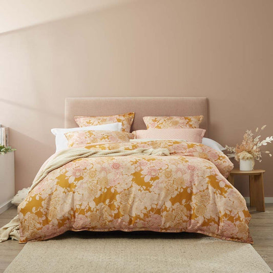 Arbour Honey Quilt Cover Set by Platinum Logan&Mason