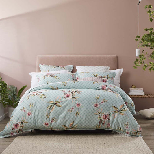 Darilta Sage Quilt Cover Set by Platinum Logan & Mason