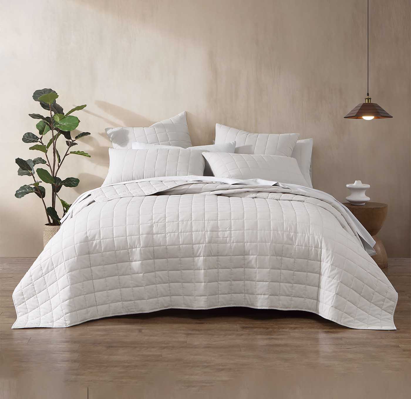 Rhodes Silver Coverlet Single Bed/Double Bed by Logan & Mason
