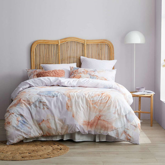 Maggie Peach Quilt Cover Set by Logan & Mason