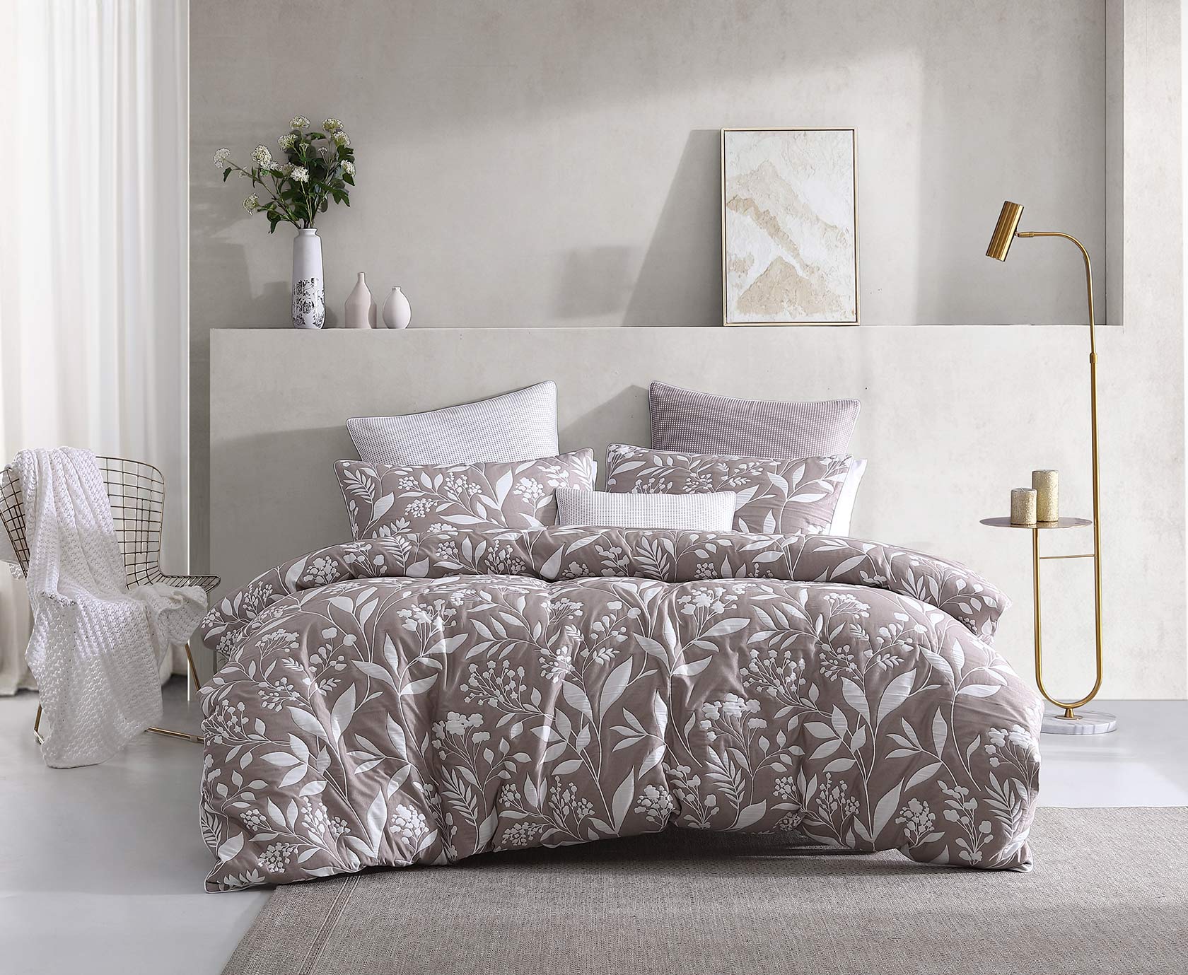 Madison Latte Quilt Cover Set by Logan and Mason Platinum
