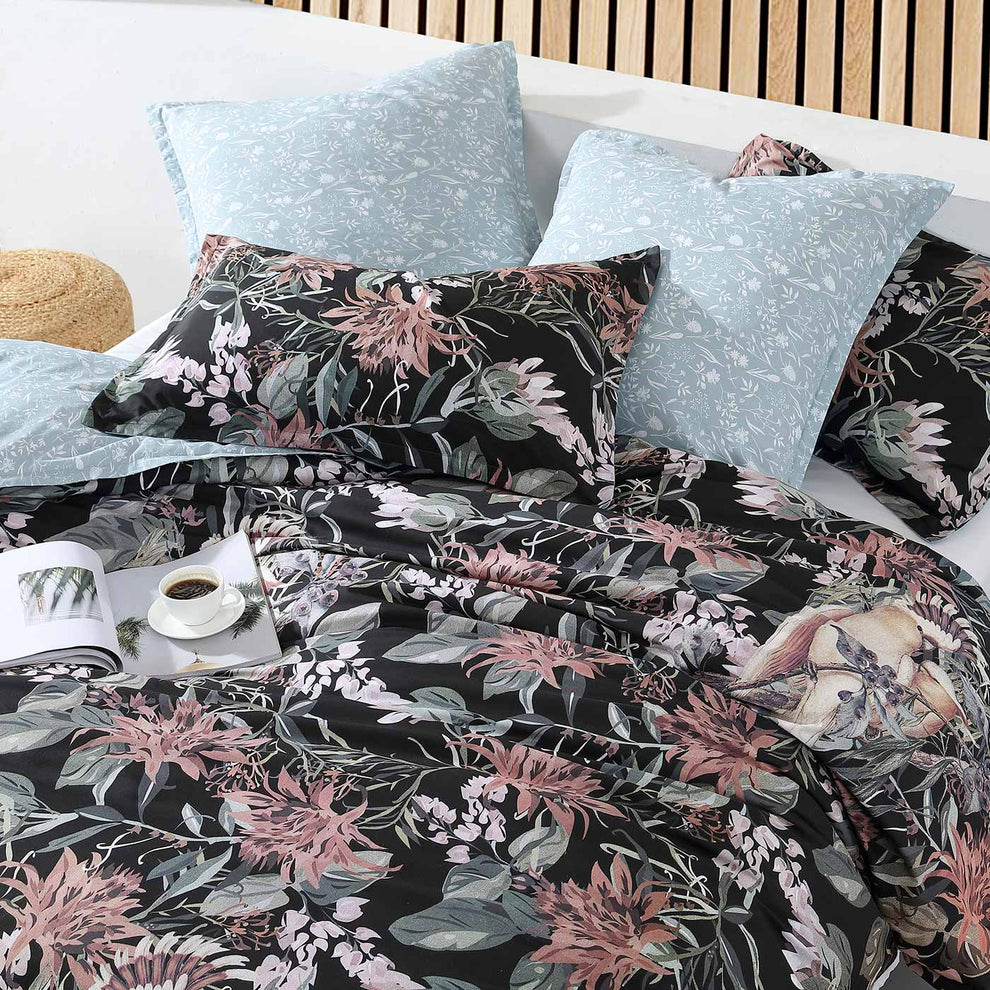 Major Black Quilt Cover Set by Logan & Mason Quilt Cover World