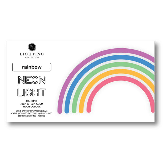 Rainbow LED Neon Hanging Light by Pilbeam Living