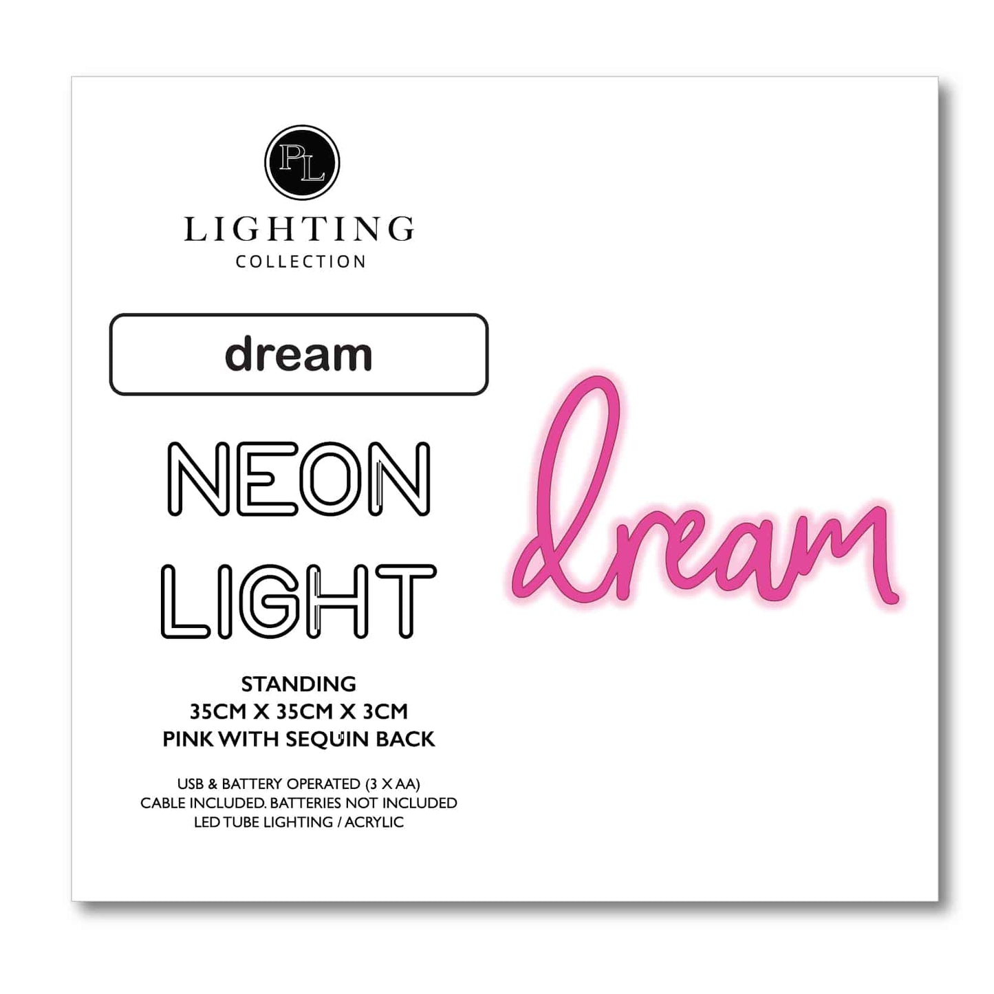 Dream LED Neon Light by Pilbeam Living