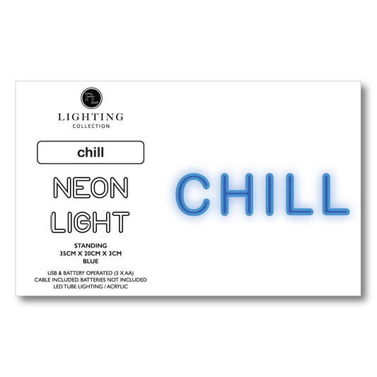 Chilled LED Neon Light Box by Pilbeam Living