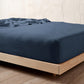 LINEN HOUSE Nimes Navy Pure Linen FITTED SHEET