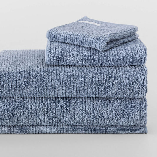 Living Textures Trenton Towel Collection by Sheridan ORIENT BLUE