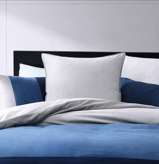 Parker Blue European Pillowcase by Logan and Mason Platinum