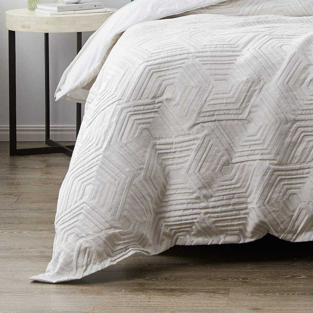 Bree Silver Quilt Cover Set by Private Collection