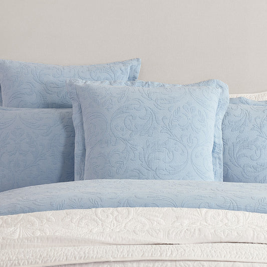 Marbella Blue European Pillowcase by Private Collection