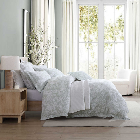 Quinn Sage Quilt Cover Set by Private Collection