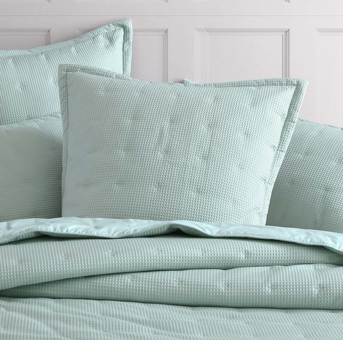 Ascot Surf European Pillowcase by Logan and Mason Platinum