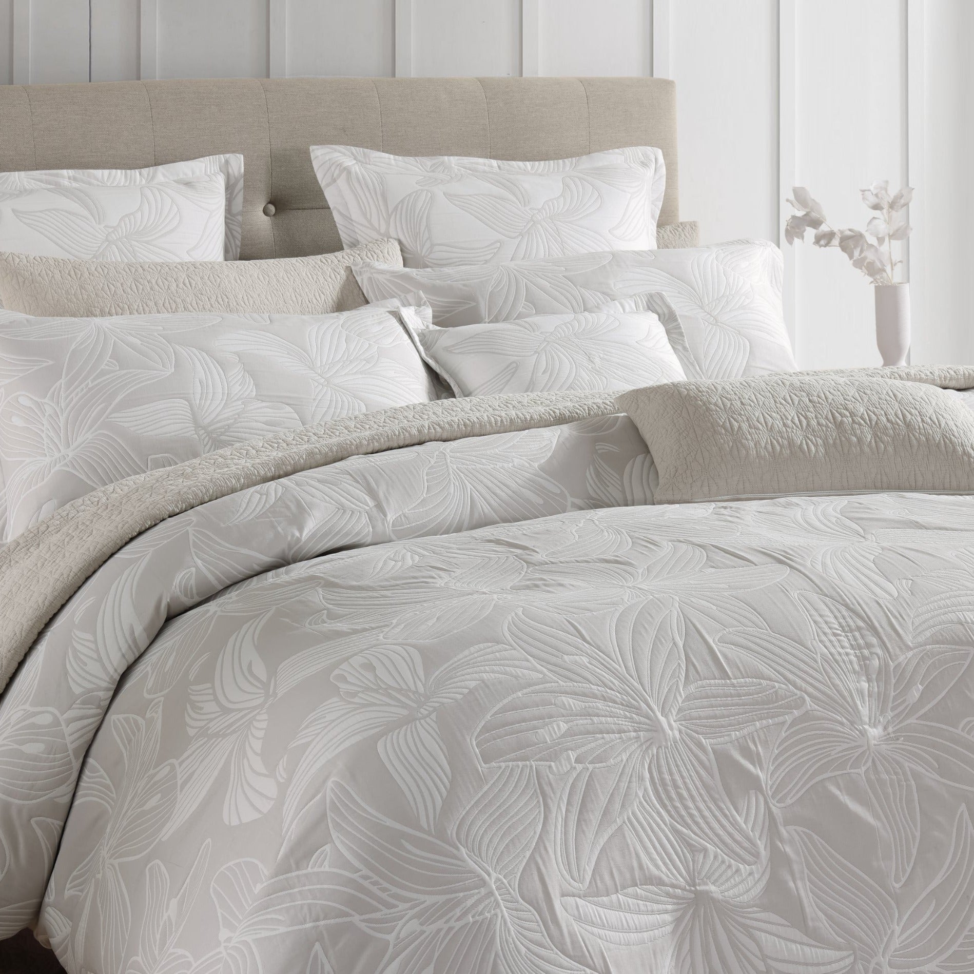 Grace Dove Quilt Cover Set by Logan and Mason Platinum | Quilt Cover World