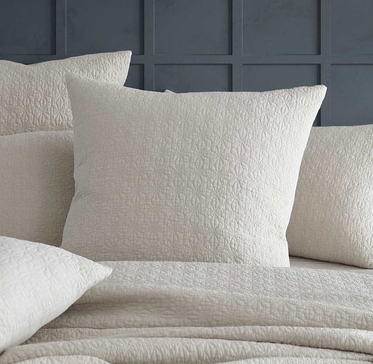 Kayo Linen Euro Sham by Logan & Mason Platinum