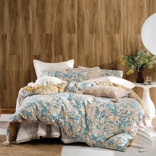 Bindi Peach Quilt Cover Set by Linen House