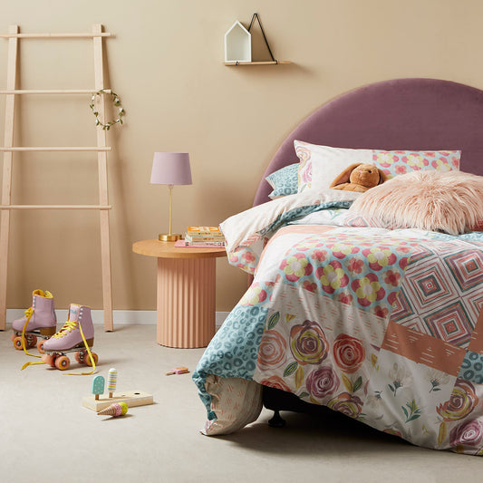 Pop Patchwork Multi Quilt Cover Set by Logan and Mason Kids