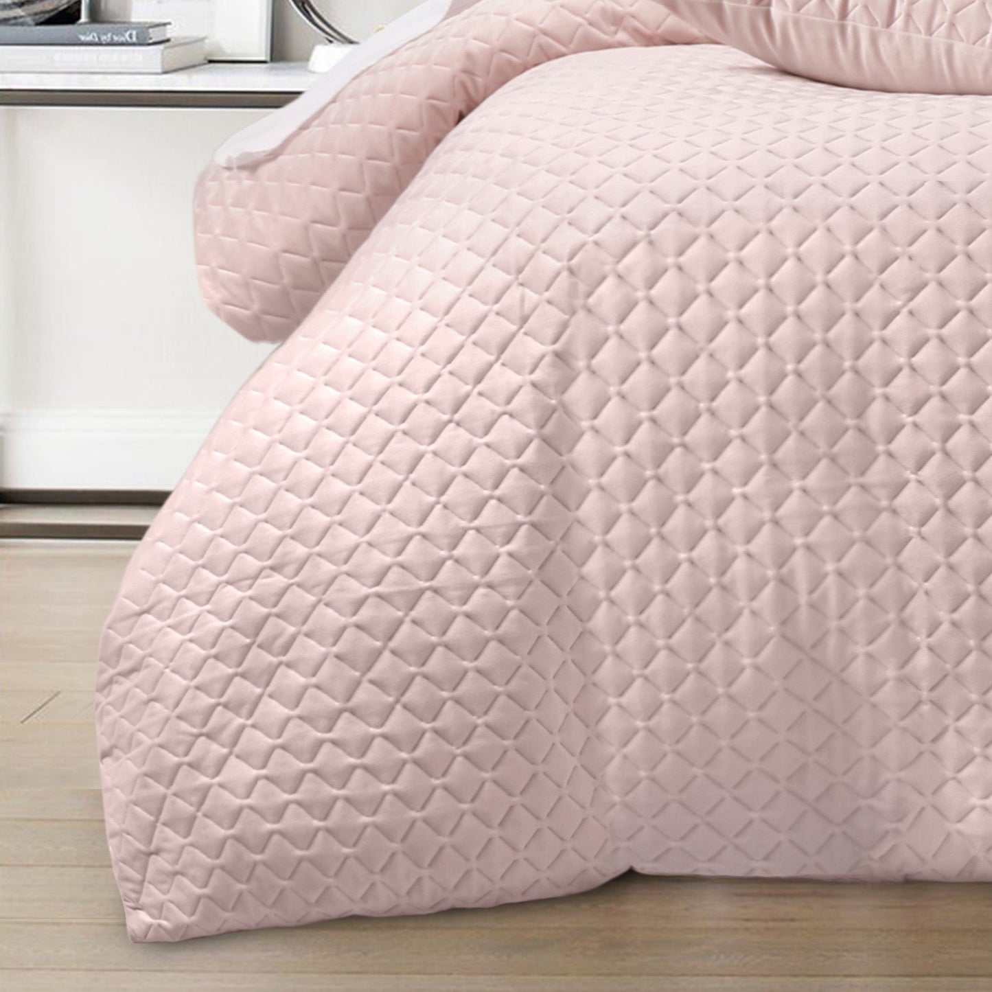 Alden Blush Quilt Cover Set by Bianca