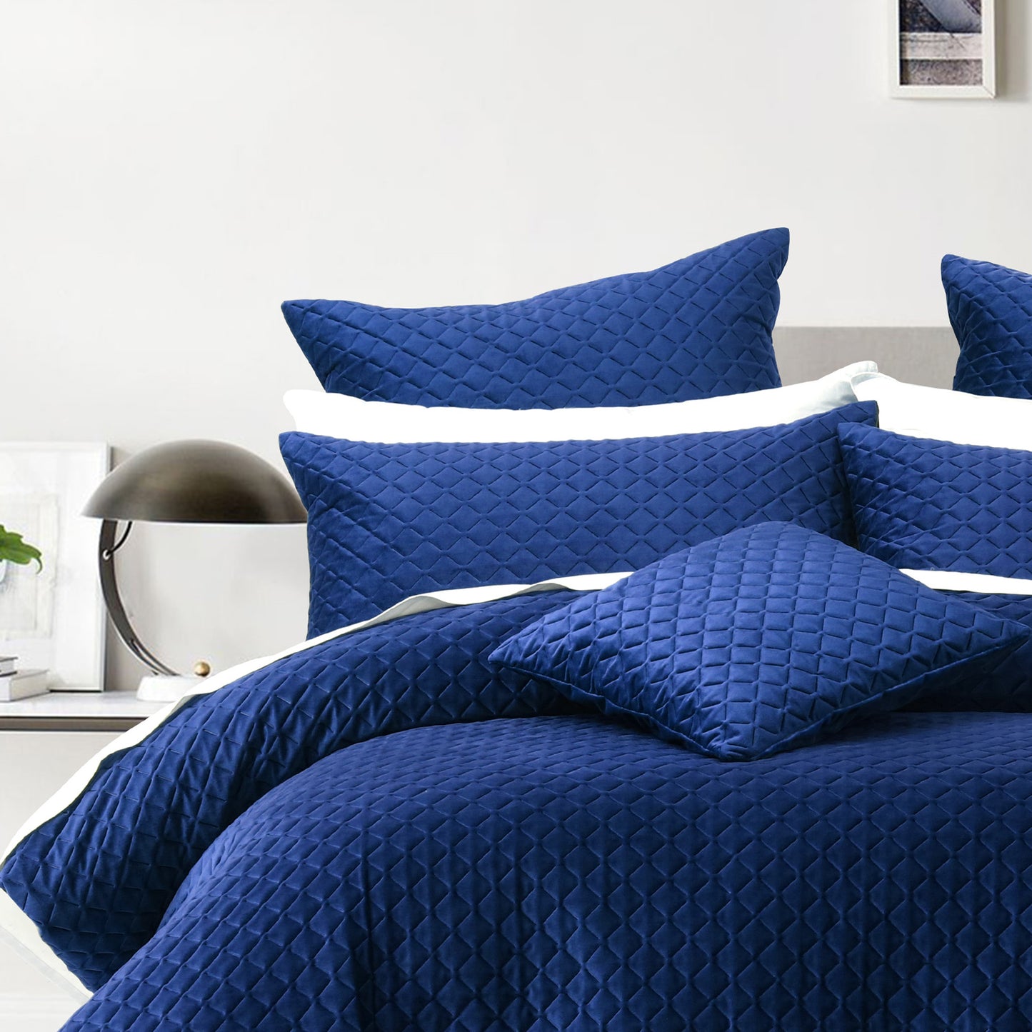 Alden Indigo Quilt Cover Set by Bianca