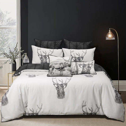 Alpine Stag Taupe Quilt Cover Set By Bianca