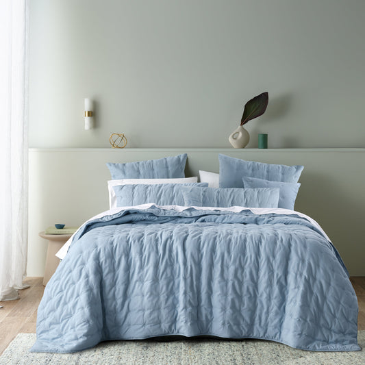 Langston Blue Comforter Set by Bianca