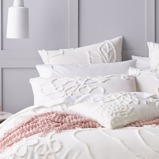 Maisha Quilt Cover Set Coconut Milk by Bianca