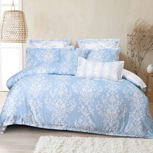 Ravello Blue Quilt Cover Set by Bianca