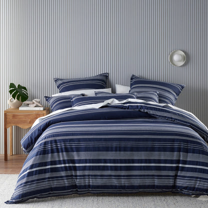 Regent Navy Quilt Cover Set by Bianca