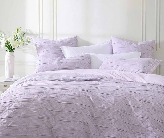 Reine Lilac Quilt Cover Set by Logan and Mason Platinum