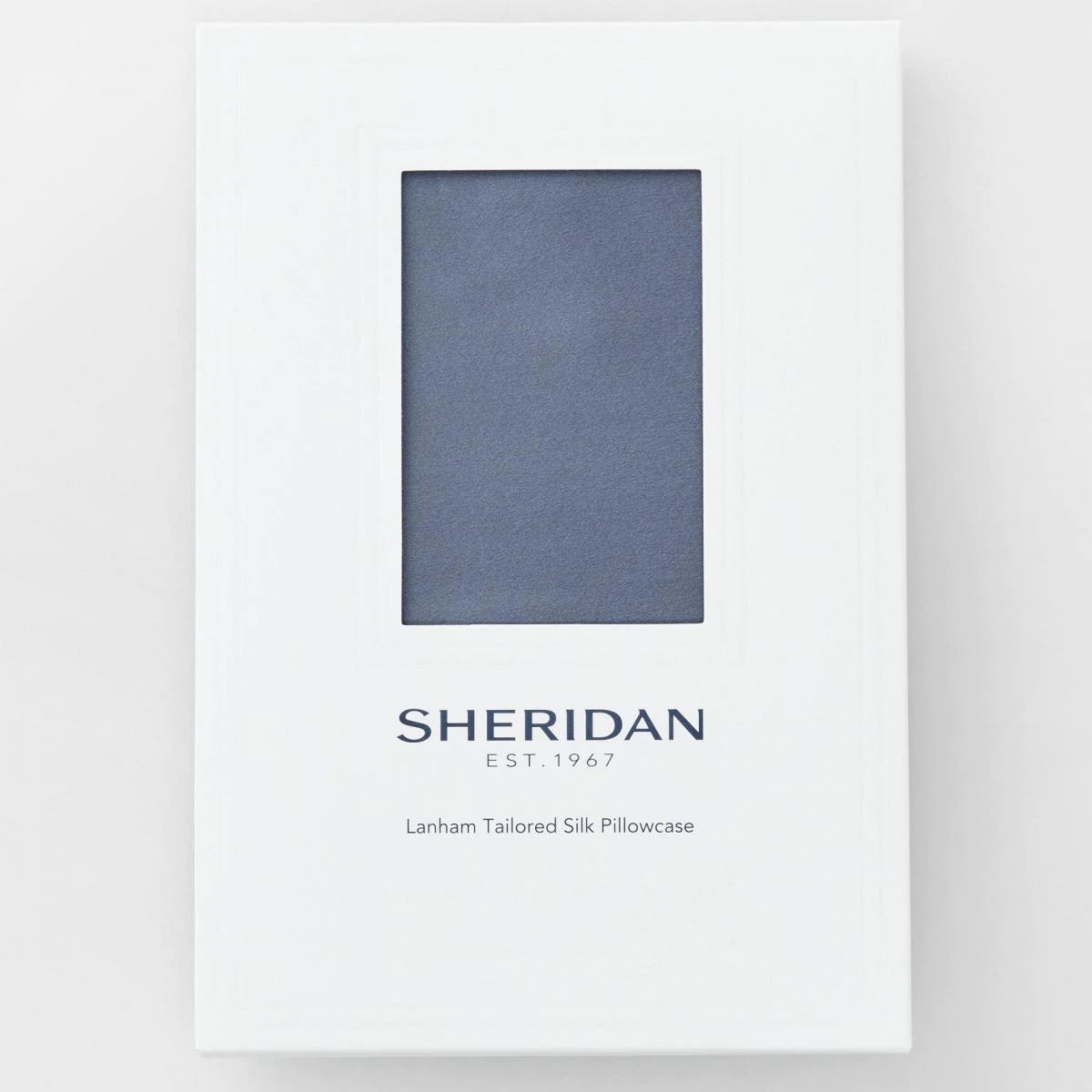 Lanham SLATE BLUE TAILORED Silk Pillowcase by Sheridan