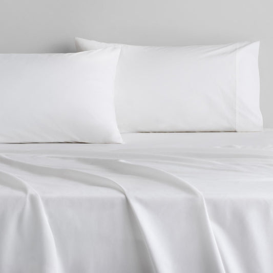 Byren Percale Sheet Set WHITE by Sheridan