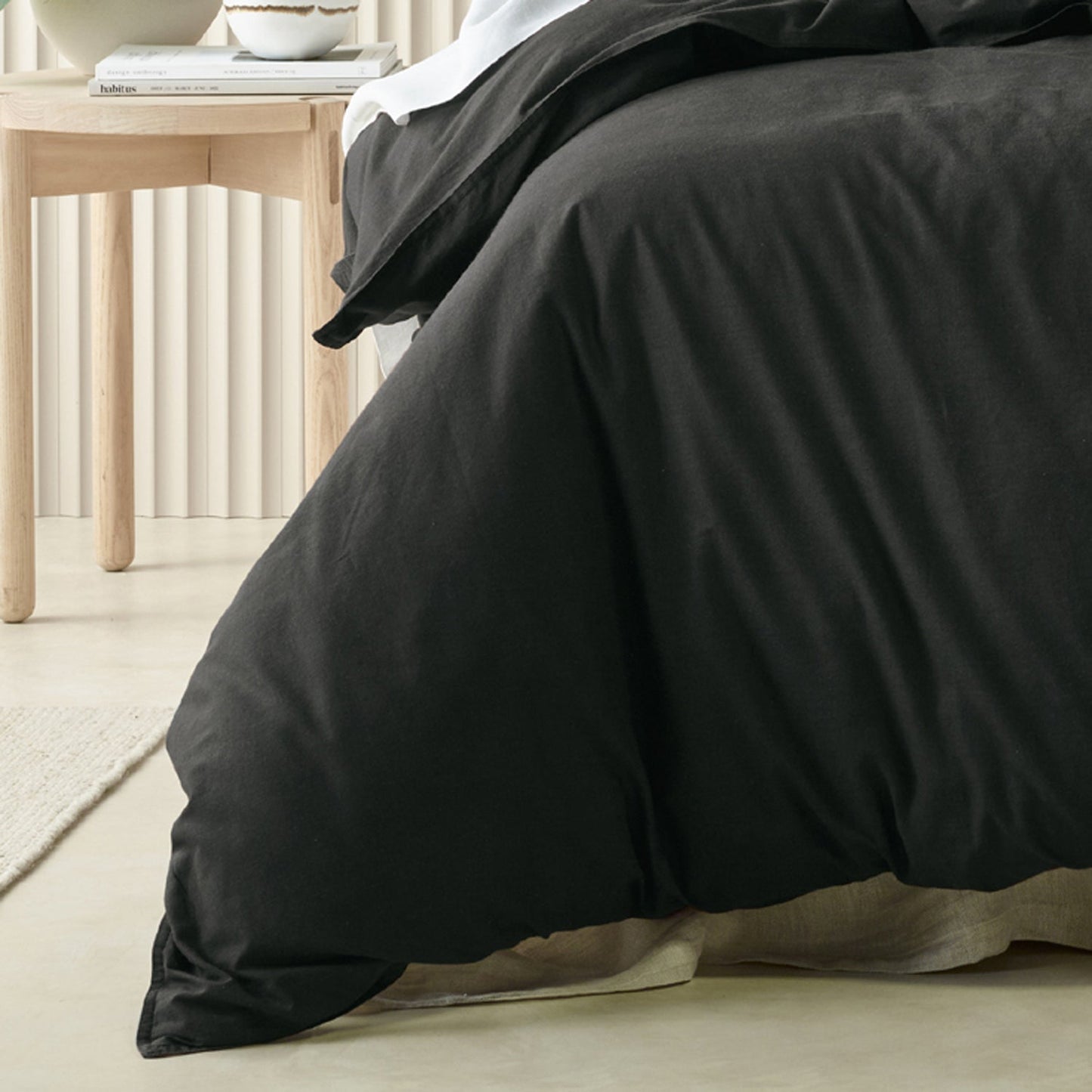 Acacia Charcoal Quilt Cover Set by Bianca