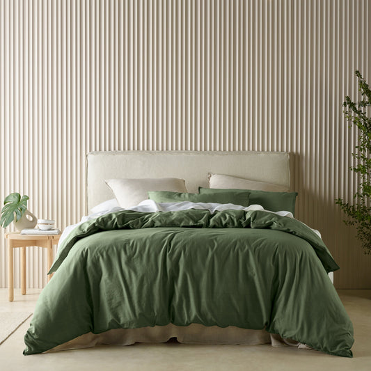 Acacia Olive Quilt Cover Set by Bianca