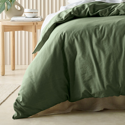 Acacia Olive Quilt Cover Set by Bianca