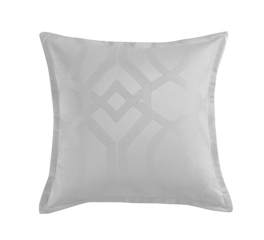 Seville Silver European Pillowcase by Logan and Mason Platinum