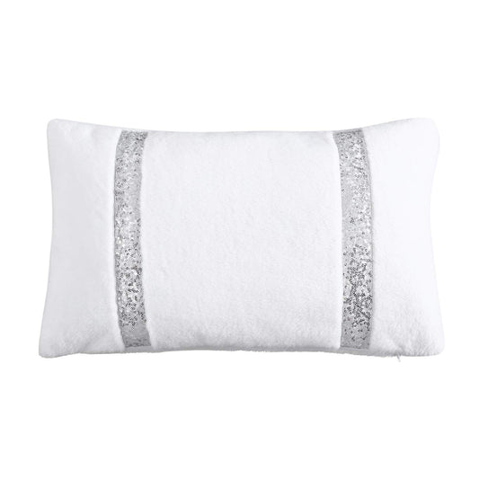 Seville Snow Long Cushion by Logan and Mason Platinum