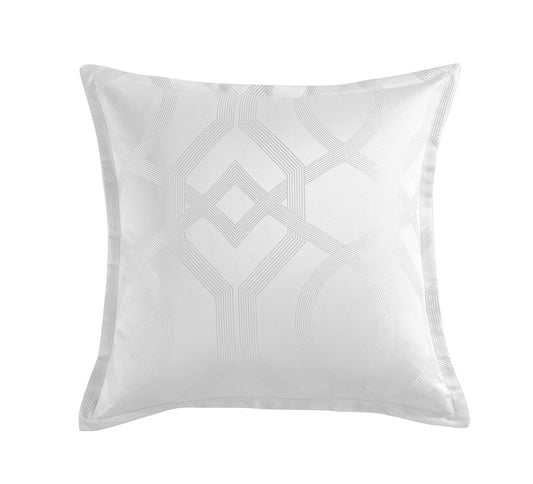 Seville Snow European Pillowcase by Logan and Mason Platinum