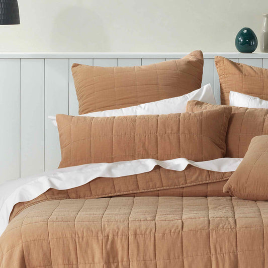 Geraldton European Pillowcase Cinnamon by Bianca