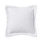 Cassiano Square White Jacquard Cushion By Bianca