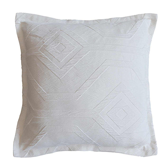 Kora Square White Cushion By Bianca