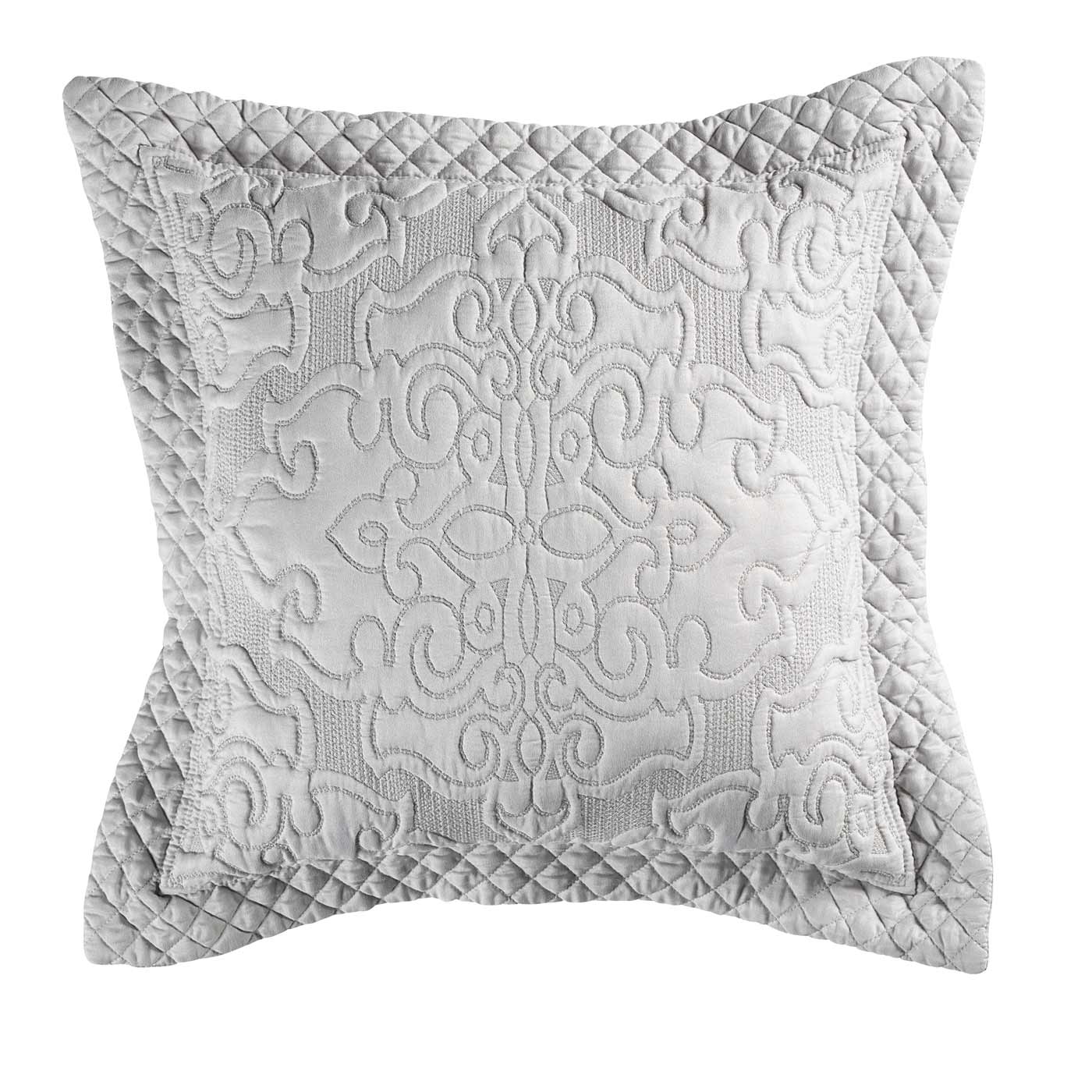 Laurent Square Silver Cushion By Bianca