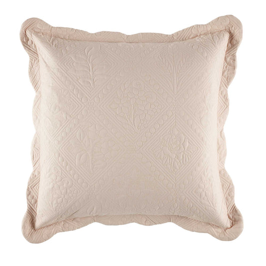 Lucinda Soft Blush Square Filled Cushion 43 x 43cm by Bianca