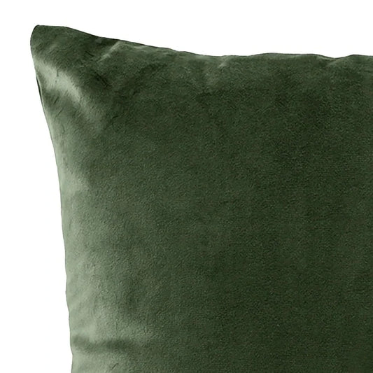 Vivid Velvet 43x43cm Filled Cushion FOREST GREEN by Bianca