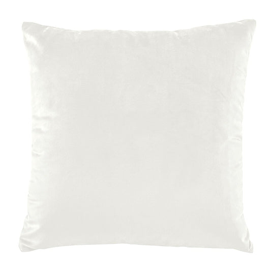 Vivid Coordinates Velvet 43x43cm Filled Cushion Ivory by Bianca