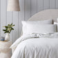 Riviera Organic Washed Cotton Quilt Cover Set Range White by Bianca