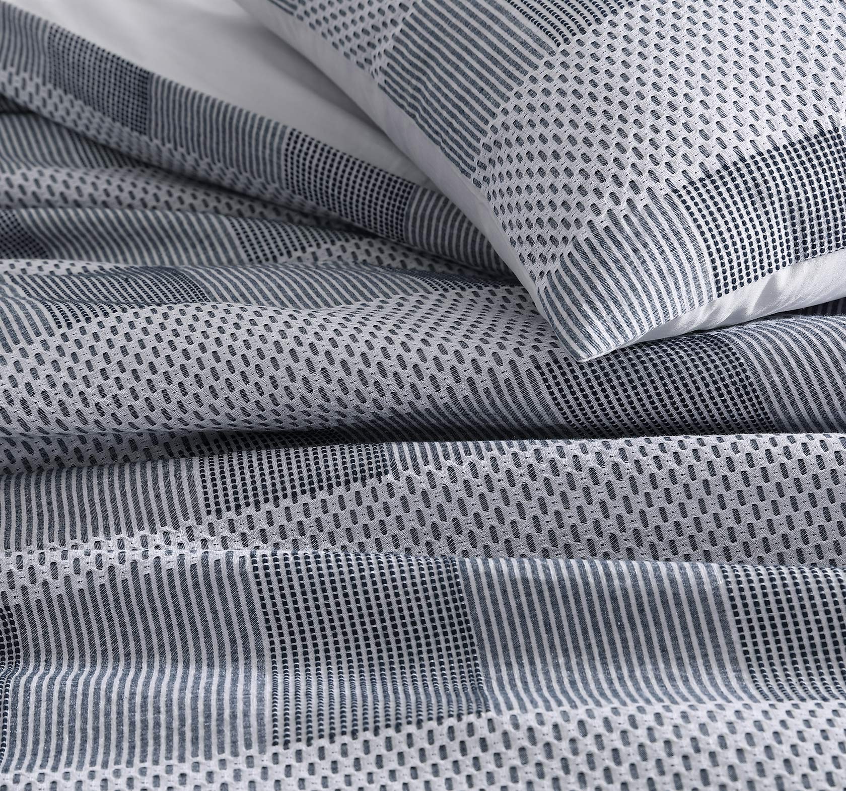 Subi Navy Quilt Cover Set by Private Collection