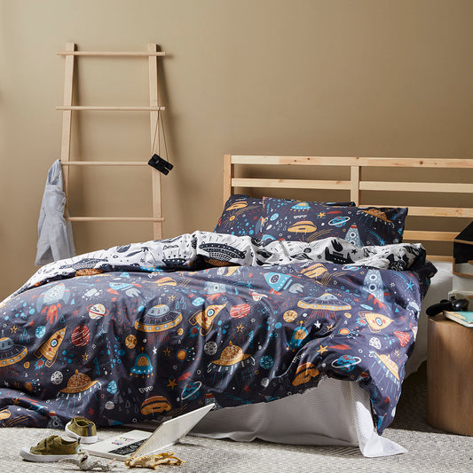 Space Multi Quilt Cover Set by Logan and Mason Kids