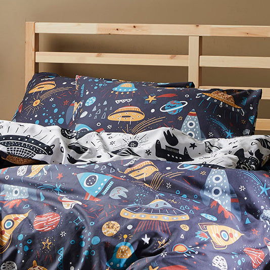 Space Multi Quilt Cover Set by Logan and Mason Kids
