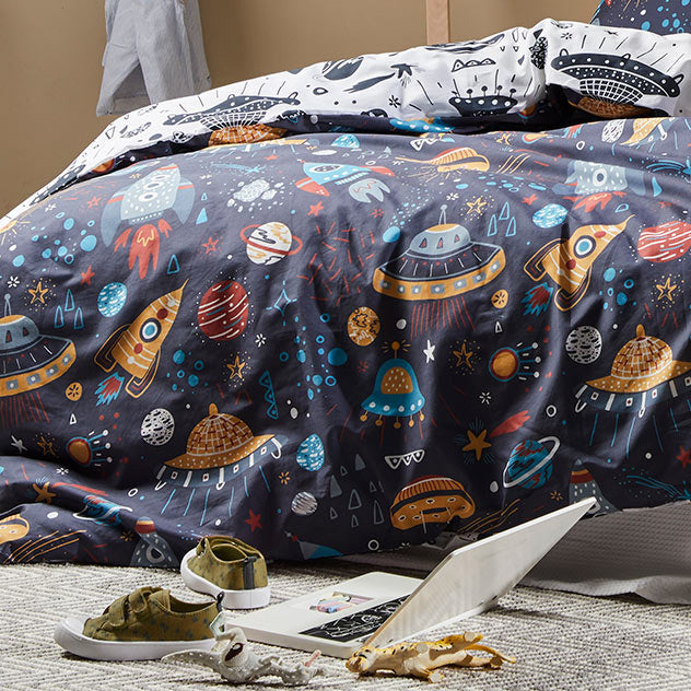 Space Multi Quilt Cover Set by Logan and Mason Kids