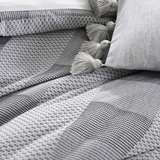 Subi Grey Quilt Cover Set by Private Collection