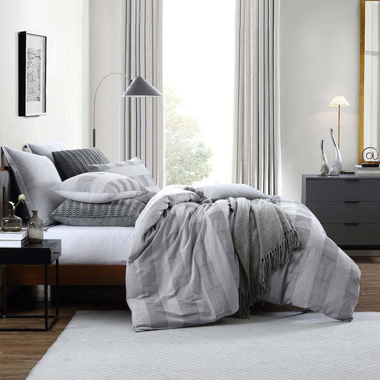Subi Grey Quilt Cover Set by Private Collection